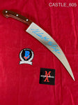 CASTLE_605 - Trick Or Treat Studios Halloween Plastic Poster Knife Autographed By Nick Castle
