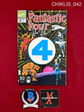 CHIKLIS_042 - Marvel Comics Fantastic Four 358 (1991) Comic Book Autographed By Michael Chiklis