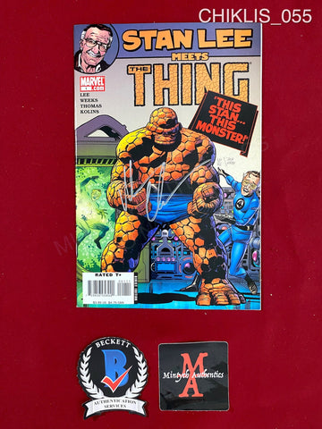 CHIKLIS_055 - Marvel Comics Stan Lee Meets The Thing Comic Book Autographed By Michael Chiklis