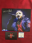 COREY_074 - 11x14 Photo Autographed By Corey Taylor