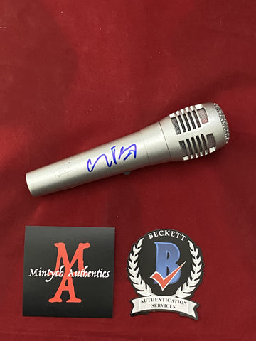 COREY_196 - Silver Microphone (IMPERFECT) Autographed By Corey Taylor