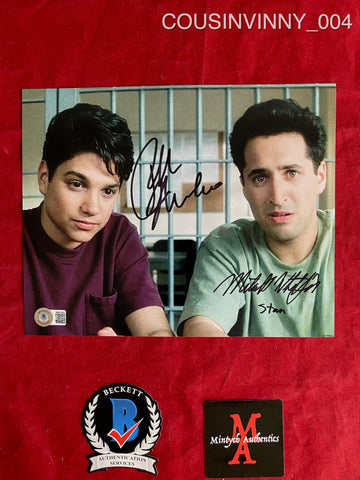 COUSINVINNY_004 - 8x10 Photo Autographed By Ralph Macchio & Mitchell Whitfield