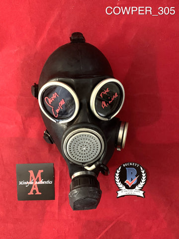 COWPER_305 - Real Rubber Miners Mask Autographed By Peter Cowper