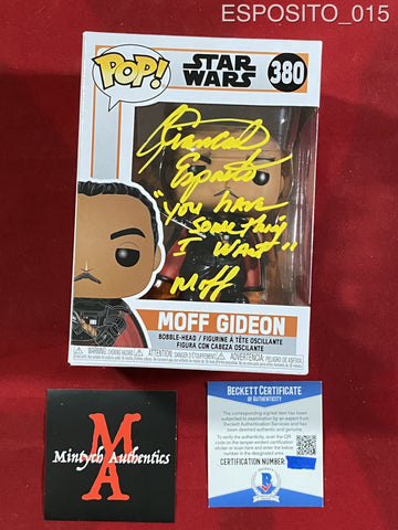 ESPOSITO_015 - Star Wars 380 Moff Gideon  Funko Pop! Autographed By Giancarlo Espostio