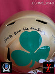 ESTIME_204 - Notre Dame Riddell SPEED Replica Full Size Helmet Autographed By Audric Estime