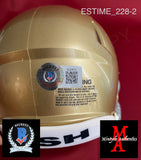 ESTIME_228 - Notre Dame Riddell SPEED Mini Helmet Autographed By Audric Estime
