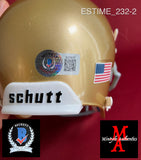 ESTIME_232 - Notre Dame Shutt Mini Helmet Autographed By Audric Estime