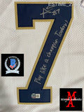 ESTIME_274 - Notre Dame Fighting Irish CUSTOM White Jersey Autographed By Audric Estime