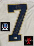 ESTIME_277 - Notre Dame Fighting Irish CUSTOM White Jersey Autographed By Audric Estime