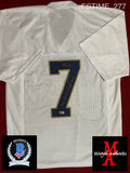 ESTIME_277 - Notre Dame Fighting Irish CUSTOM White Jersey Autographed By Audric Estime