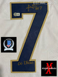 ESTIME_300 - Notre Dame Fighting Irish CUSTOM White Jersey Autographed By Audric Estime