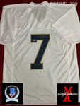 ESTIME_300 - Notre Dame Fighting Irish CUSTOM White Jersey Autographed By Audric Estime