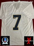 ESTIME_300 - Notre Dame Fighting Irish CUSTOM White Jersey Autographed By Audric Estime