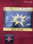 EVA_026 - 8x10 Photo Autographed By Eva Under Fire Band - 4 Members