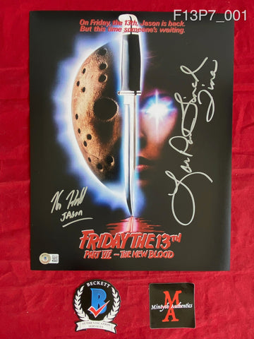 F13P7_001 - 11x14 Photo Autographed By Kane Hodder & Lar Park Lincoln