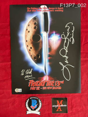 F13P7_002 - 11x14 Photo Autographed By Kane Hodder & Lar Park Lincoln