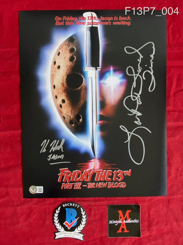 F13P7_004 - 11x14 Photo Autographed By Kane Hodder & Lar Park Lincoln