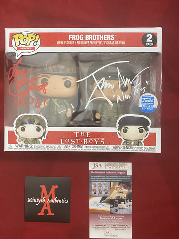 FROG_003 - The Lost Boys Frog Brothers Funko Pop! Autographed By Corey Feldman & Jamison Newlander