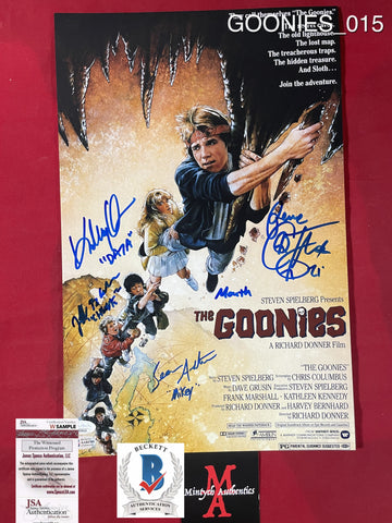 GOONIES_015 - 11x17 Photo Autographed By Corey Feldman, Sean Astin, Jonathan Ke Quan & Jeff Cohen