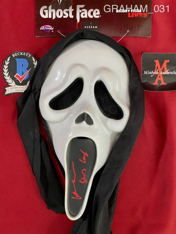 GRAHAM_031 - Ghost Face Fun World Mask Autographed By Heather Graham