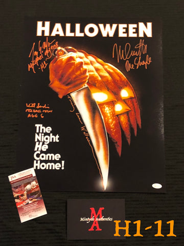 H1_11 - 16x20 Photo Autographed By 4 Michael Myers