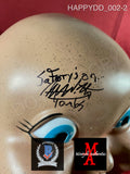 HAPPYDD_002 - Happy Death Day Trick Or Treat Studios Mask Autographed By Jessica Rothe & Rob Mello