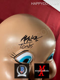 HAPPYDD_009 - Happy Death Day Trick Or Treat Studios Mask Autographed By Jessica Rothe & Rob Mello