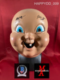 HAPPYDD_009 - Happy Death Day Trick Or Treat Studios Mask Autographed By Jessica Rothe & Rob Mello
