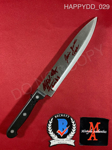 HAPPYDD_029 - Real 8" Steel Knife Autographed By Jessica Rothe & Rob Mello