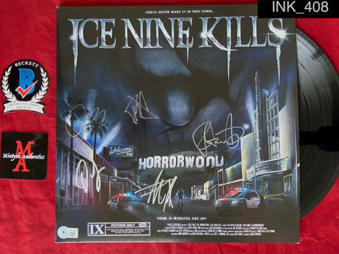 INK_408 - Ice Nine Kills - Welcome To Horrorwood Vinyl Record Autographed By Ice Nine Kills members Spencer Charnas, Dan Sugarman, Joe Occhiuti, Ricky Armellino & Patrick Galante