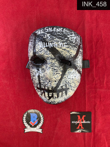 INK_458 - INK - The Silence Trick Or Treat Studios Mask Autographed By Ice Nine Kills members Spencer Charnas, Dan Sugarman, Joe Occhiuti, Ricky Armellino & Patrick Galante