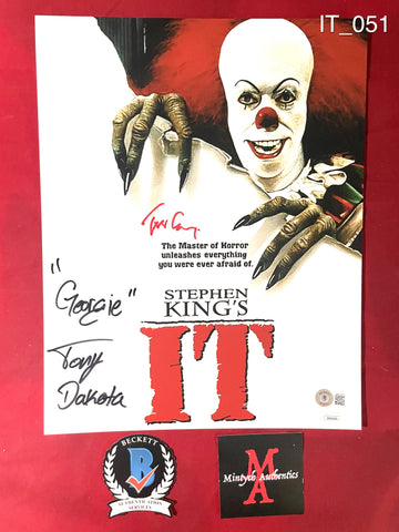 IT_051 - 11x14 Photo Autographed By Tim Curry & Tony Dakota
