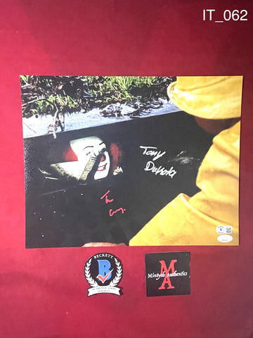 IT_062 - 11x14 Photo Autographed By Tim Curry & Tony Dakota