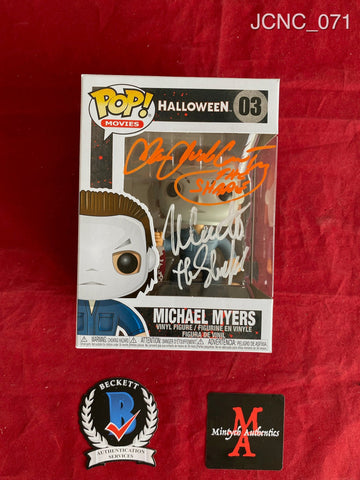 JCNC_071 - Halloween 03 Michael Myers  Funko Pop! Autographed By Nick Castle & James Jude Courtney