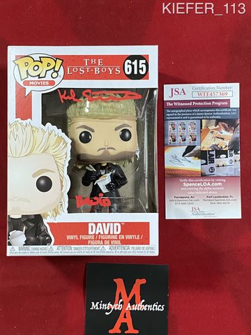 KIEFER_113 - The Lost Boys 615 David Funko Pop! Autographed By Kiefer Sutherland