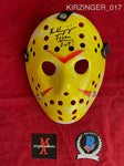 KIRZINGER_017 - Jason Voorhees Mask Autographed By Ken Kirzinger