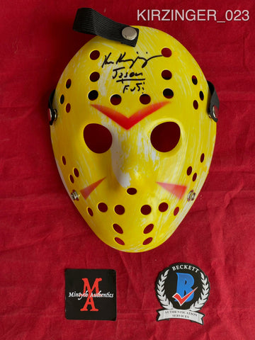 KIRZINGER_023 - Jason Voorhees Mask Autographed By Ken Kirzinger