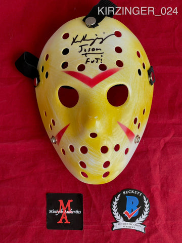 KIRZINGER_024 - Jason Voorhees Mask Autographed By Ken Kirzinger