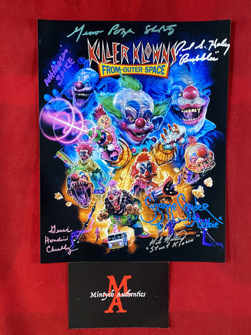 KKFOS_106 - 11x14 Photo Autographed By Six Killer Klowns Cast Members