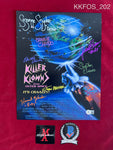 KKFOS_202 - 11x14 Photo Autographed By EIGHT Killer Klowns From Outer Space Cast Members