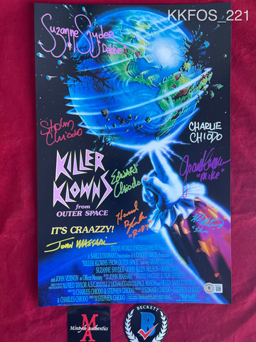 KKFOS_221 - 11x17 Photo Autographed By EIGHT Killer Klowns From Outer Space Cast Members