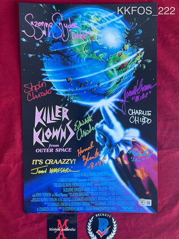 KKFOS_222 - 11x17 Photo Autographed By EIGHT Killer Klowns From Outer Space Cast Members