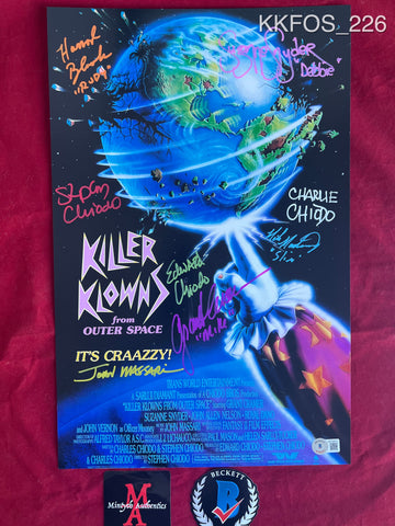 KKFOS_226 - 11x17 Photo Autographed By EIGHT Killer Klowns From Outer Space Cast Members
