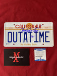 LLOYD_001 - OUTTATIME Metal License Plate Autographed By Christopher Lloyd