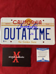 LLOYD_003 - OUTTATIME Metal License Plate Autographed By Christopher Lloyd