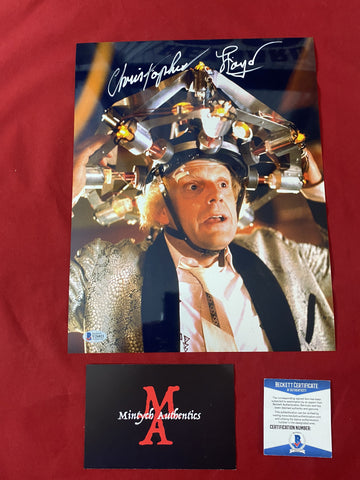 LLOYD_107 - 11x14 Metallic Photo Autographed By Christopher Lloyd