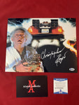 LLOYD_111 - 11x14 Metallic Photo Autographed By Christopher Lloyd