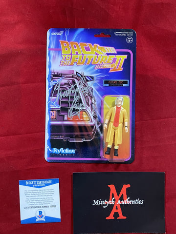 LLOYD_233 - Doc Brown Funko Reaction Figure Autographed By Christopher Lloyd