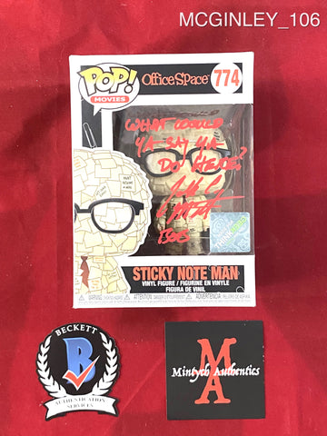 MCGINLEY_106 - Office Space 774 Sticky Note Man (Think Geek Exclusive) Funko Pop! Autographed By John C. McGinley