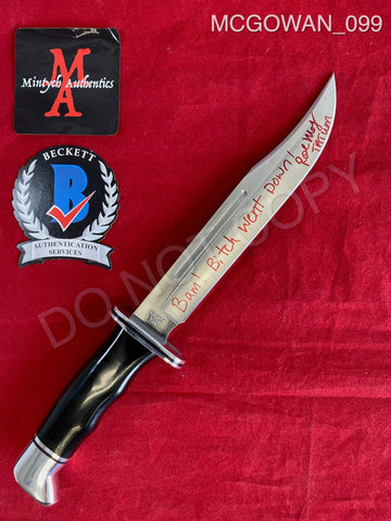 MCGOWAN_099 - Real Buck 120 Knife Autographed By Rose McGowan
